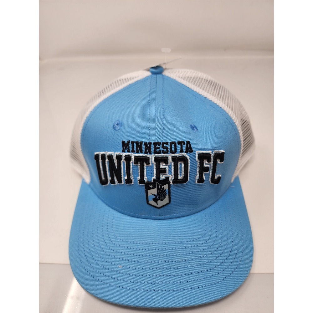 MLS Mens Minnesota United FC Trucker Hat Blue Cotton Blend Athletic Size OS